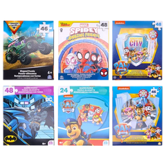 Puzzle Shaped (Paw/Dc/Monster Jam/Marvel) Asst.-Games & Puzzles-Spin Master Games-