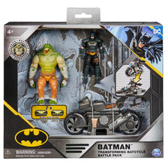 Dc Batman Transforming Batcycle W/Two Figs 4"-ACTION FIGURES & PLAYSETS-DC Batman-778988404348