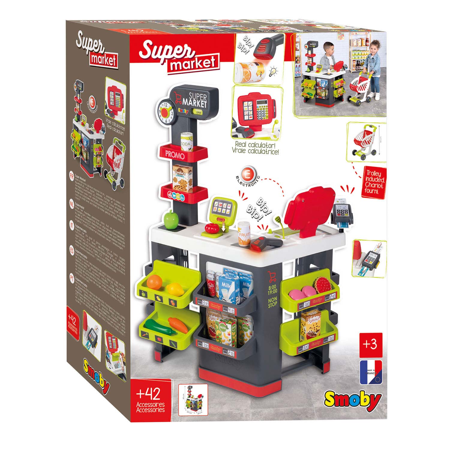 Smoby - Super Market With 42 Accessories-Smoby-3032163502289