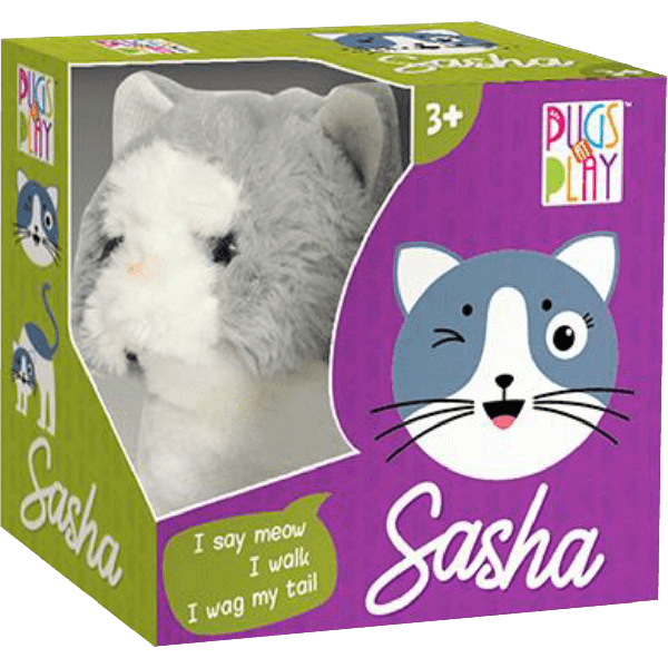 Pugs At Play Wklng Sasha 6.5 B/O Value-Plush Toys-STRIDE-