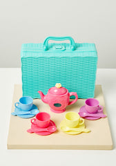 PLAYGO MUSICAL TEA SET BASKET B/O *