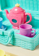 PLAYGO MUSICAL TEA SET BASKET B/O *