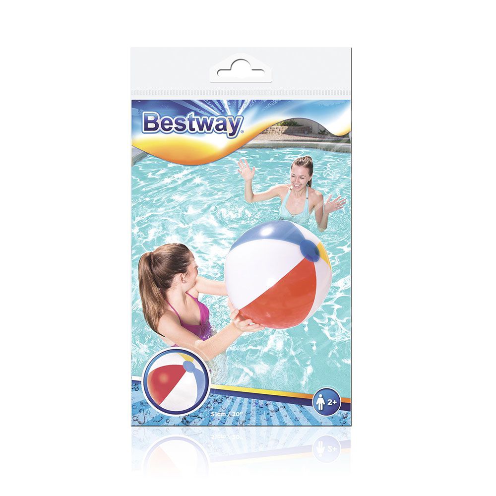 Bestway Beach Ball Std 51Cm-ACCESSORIES & TUBS-Bestway-