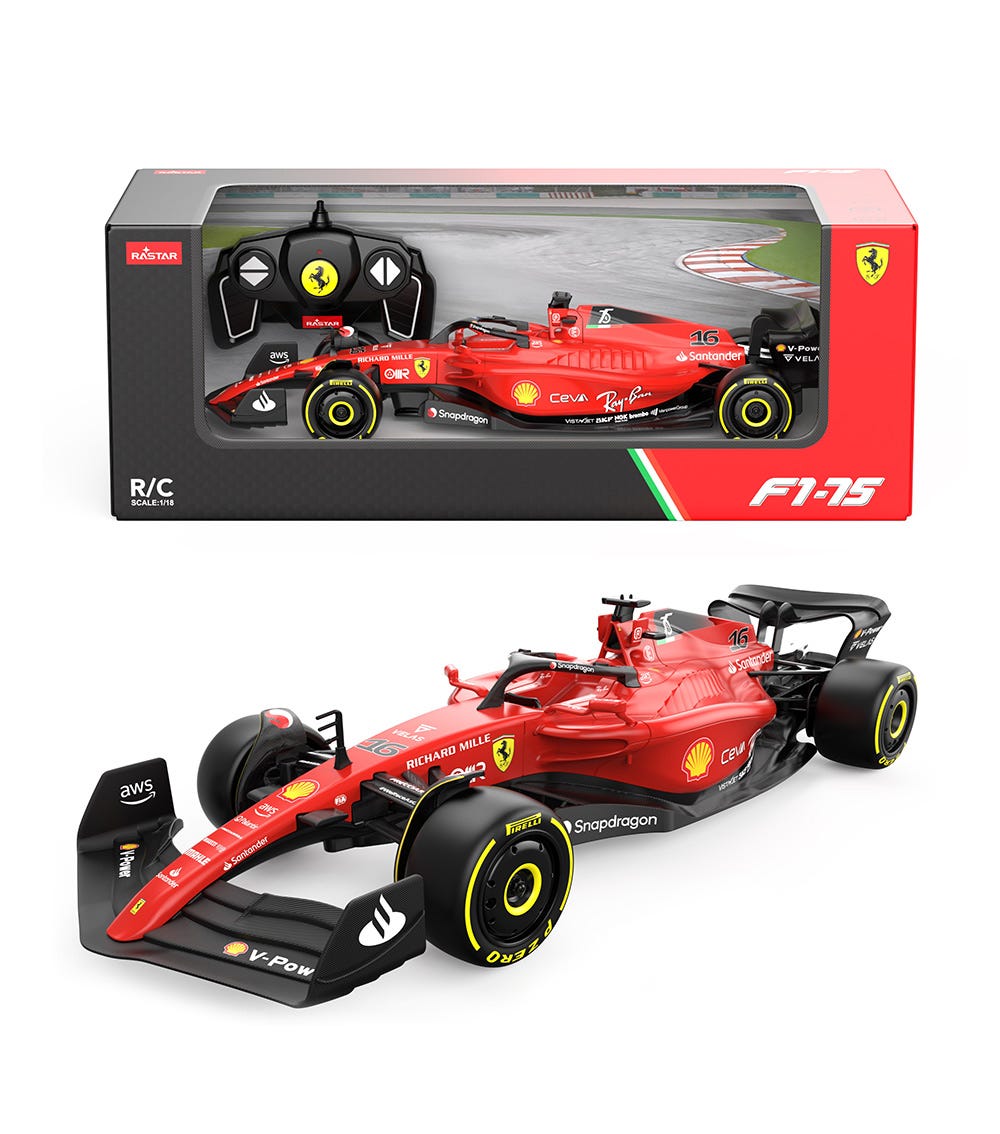 P.Joy Rc Ferrari F1-75 1/18 B/O-Cars & Vehicles-P.JOY-