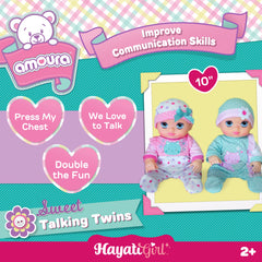BABY AMOURA SWEET TWINS 10IN B/O S1
