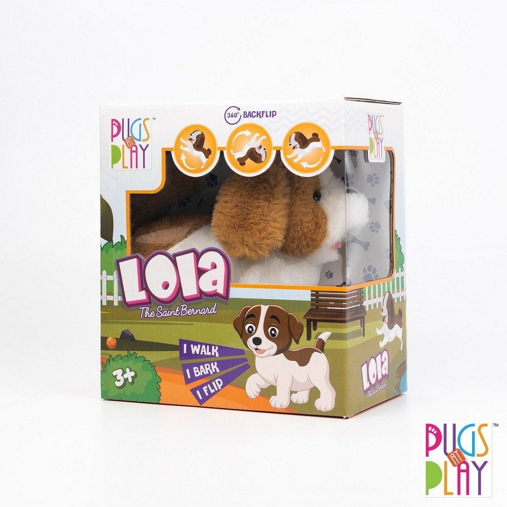 Pugs At Play Flipping Lola B/O-Plush Toys-STRIDE-