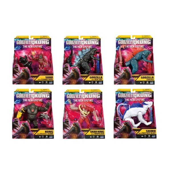 Godzilla X Kong Basic Fig. 6†Asst. 6(Assorted - Includes 1) by Godzilla for kids - toys