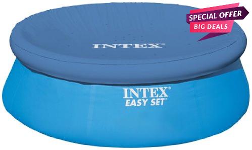 Intex Round Easy Set Pool Cover (8 X 12)-INTEX
