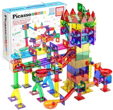 Picasso Magnetic Marble Run 100Pcs-Games & Puzzles-PICASO-