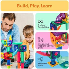 Picasso Magnetic Marble Run 100Pcs-Games & Puzzles-PICASO-