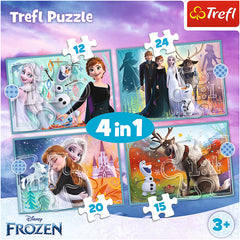 Puzzles - "4in1 (12, 15, 20, 24)" - The amazing world of Frozen / Disney Frozen 2