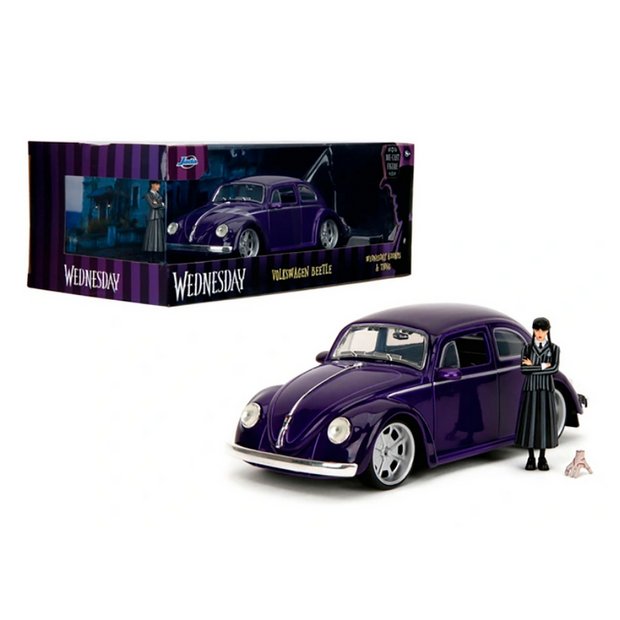 Wednesday Volkswagen Beetle 1:24-Cars & Vehicles-JADA-4006333088391