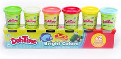 Dohtime Bright Colors 4+2 Pck 3Asst 3Oz-Slime & Dough-TOYPRO-62911099712900602076856320