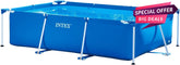 Blue Rectangular Frame Pool 3834 Liters-INTEX