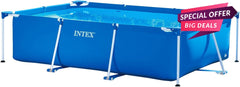 Blue Rectangular Frame Pool 3834 Liters-INTEX