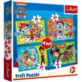 Puzzles - "4in1 (12, 15, 20, 24)" - Happy Paw Patrol team / Viacom PAW Patrol
