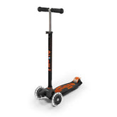 Maxi Micro Deluxe Black/Orange Led-Ride-On & Scooters-Micro-7630053543969