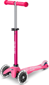 Mini Micro 3In1 Deluxe Plus Led Pink-Ride-On & Scooters-Micro-7630053544140