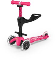 Mini Micro 3In1 Deluxe Plus Led Pink-Ride-On & Scooters-Micro-7630053544140