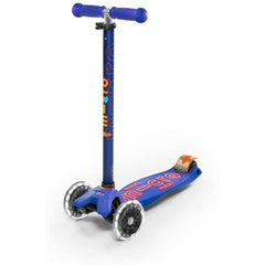 Maxi Micro Deluxe Blue (Led)-Ride-On & Scooters-Micro-7640170574715