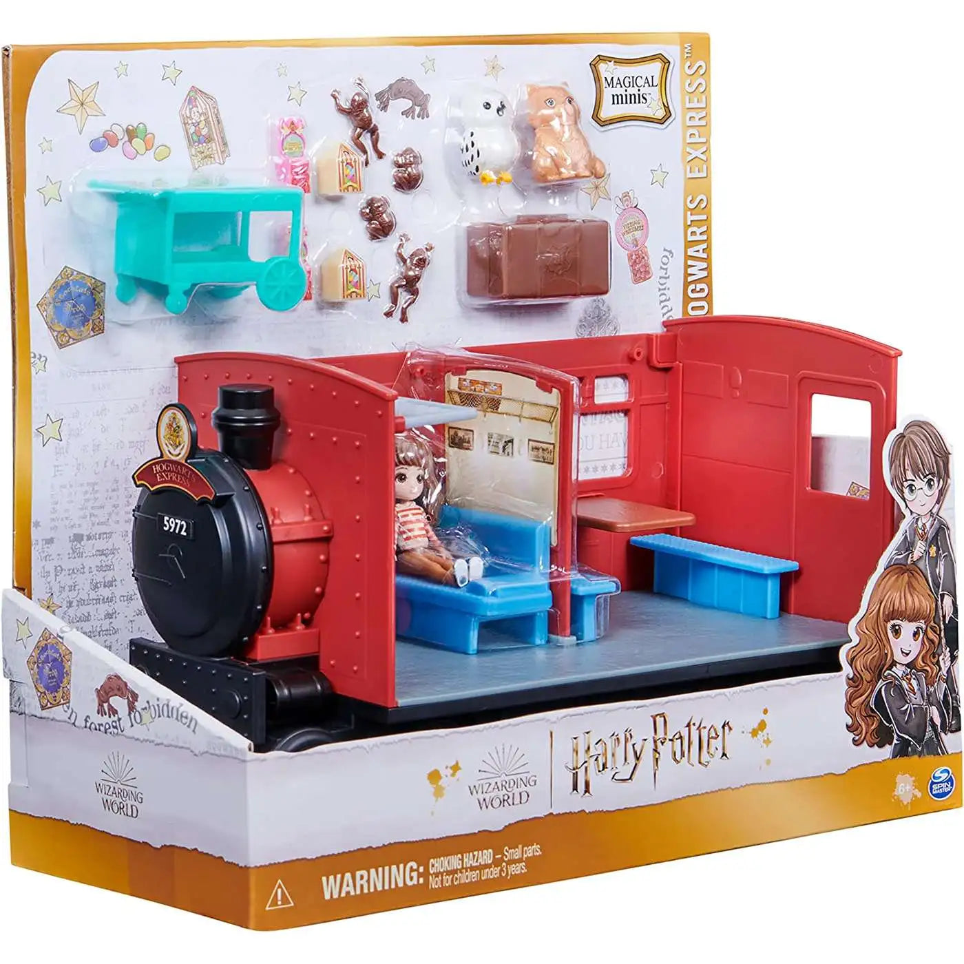 Spin Master Wizarding World Harry Potter, Magical Minis Hogwarts Express Train Toy Play 6064928-Dolls & Accessories-Wizarding World-778988432266