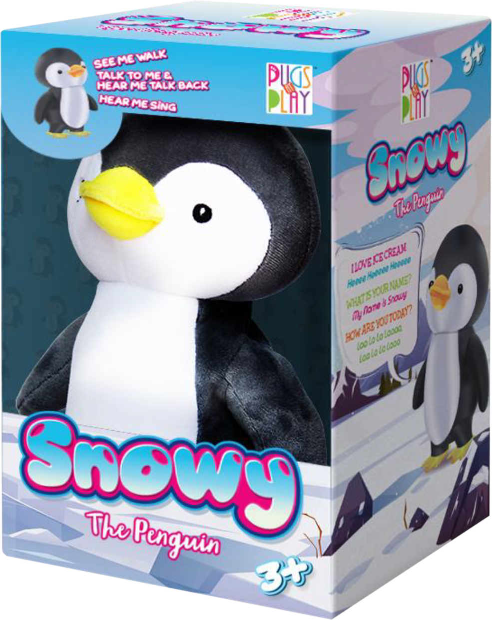 Pugs At Play Walk.&Talking Snowy 9 B/O-STRIDE