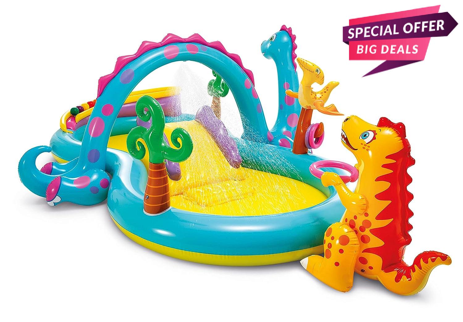 Intex Inflatable Dinoland Play Centre Pool-INTEX