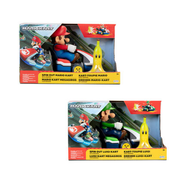 Nintendo 2.5" Spin Out Kart Asst. 2(Assorted - Includes 1)-ACTION FIGURES & PLAYSETS-World of Nintendo-39897860008