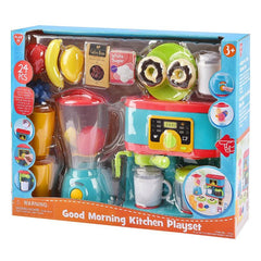 PLAYGO GOOD MORNING KITCHEN PLAYSET B/O - 22 PCS *