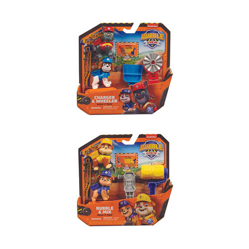 Rubble & Crew Figure 2-PK Asst(Assorted - Includes 1)-ACTION FIGURES & PLAYSETS-Rubble & Crew-778988460146