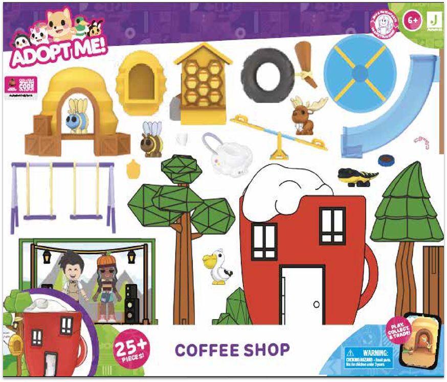 Adoptme Coffee Shop & Park Playset