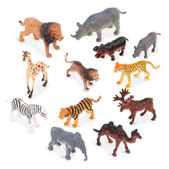 12 Pcs Wild Animals 4-8Cm-Animal Figures-Terra-62243499362