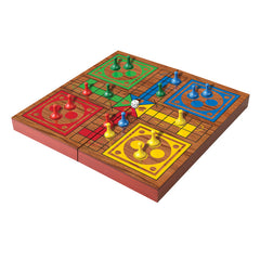 Folding Wood Ludo Set-BOARD GAMES-Merchant Ambassador-4897049304536