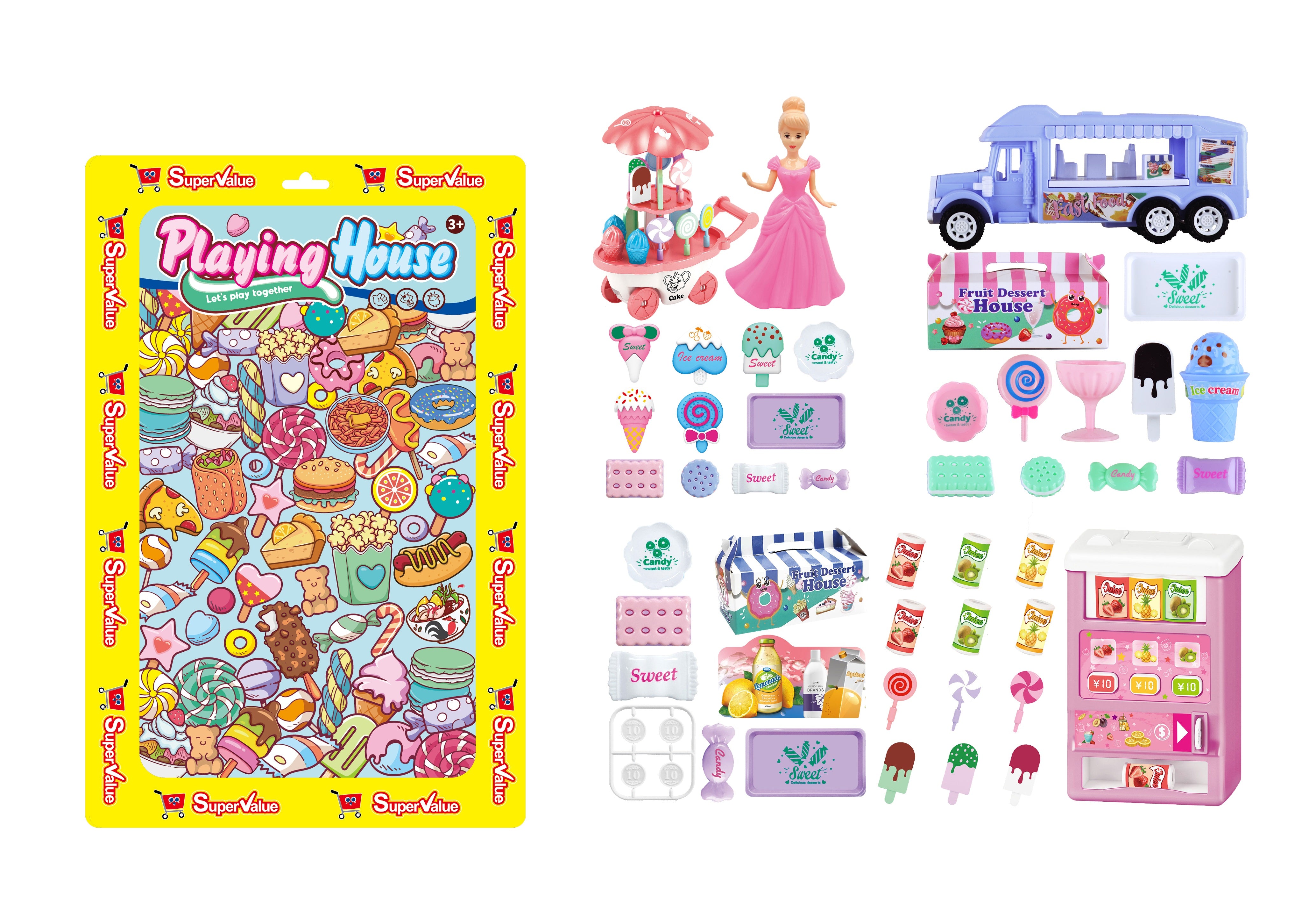 Supervalue Desserts Set 3Asst