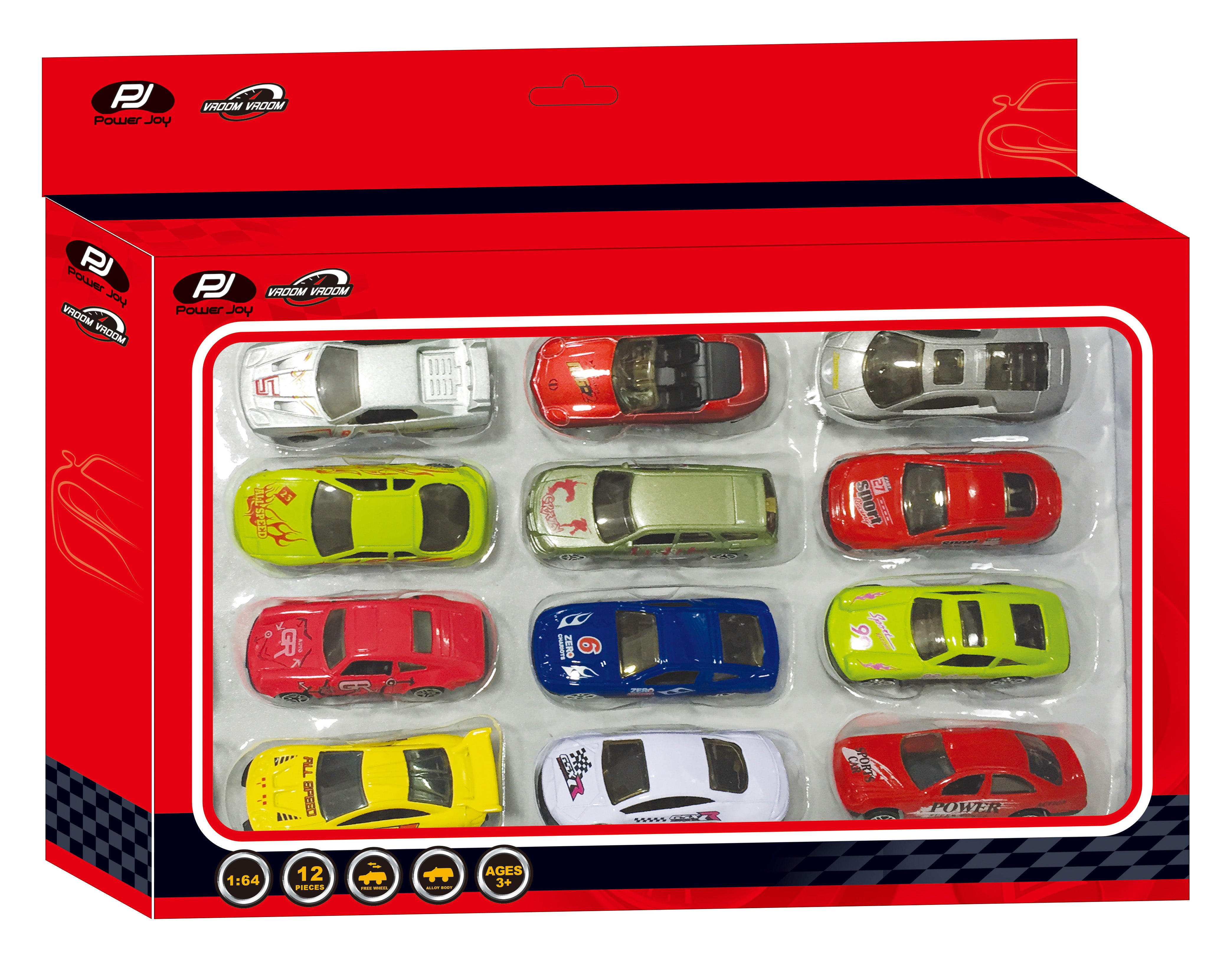 P.Joy V.Vroom Diecast Promopack 12In1 1/-Cars & Vehicles-P.JOY-