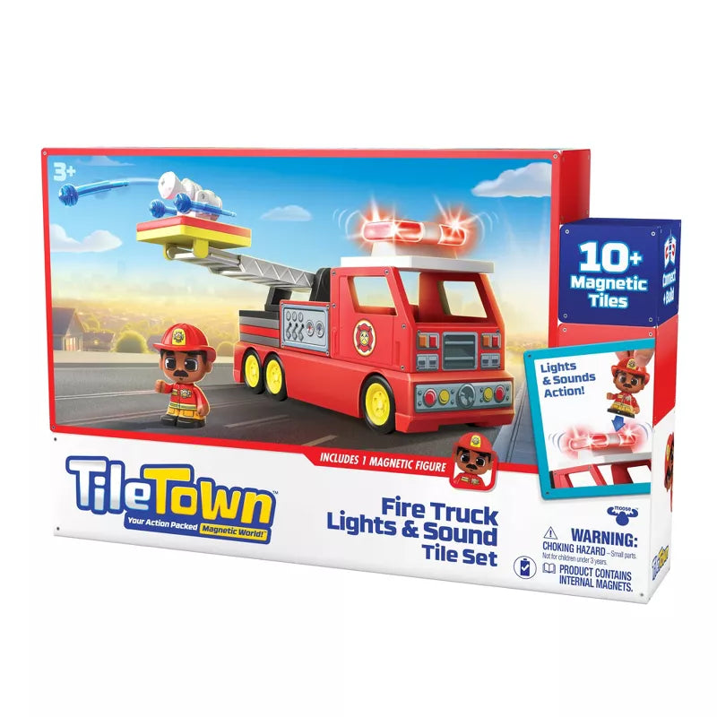 Tile Town Fire Truck Lights & Sounds Tile Set by Tile Town for kids - toys