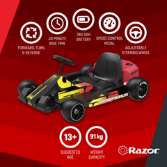 RAZOR GROUND FORCE ELITE BLK/RED 22.5KMH