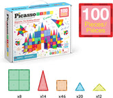 PICASSO MAGNETIC TILES BLDG BLOCKS 100PC
