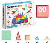 PICASSO MAGNETIC TILES BLDG BLOCKS 60PCS
