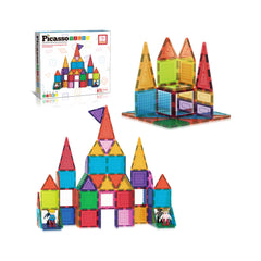Picasso Magnetic Bricks+Tiles 63Pcs-Games & Puzzles-PICASO-817338026936