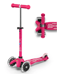 Mini Micro Deluxe Pink Led-Ride-On & Scooters-Micro-7630053523015