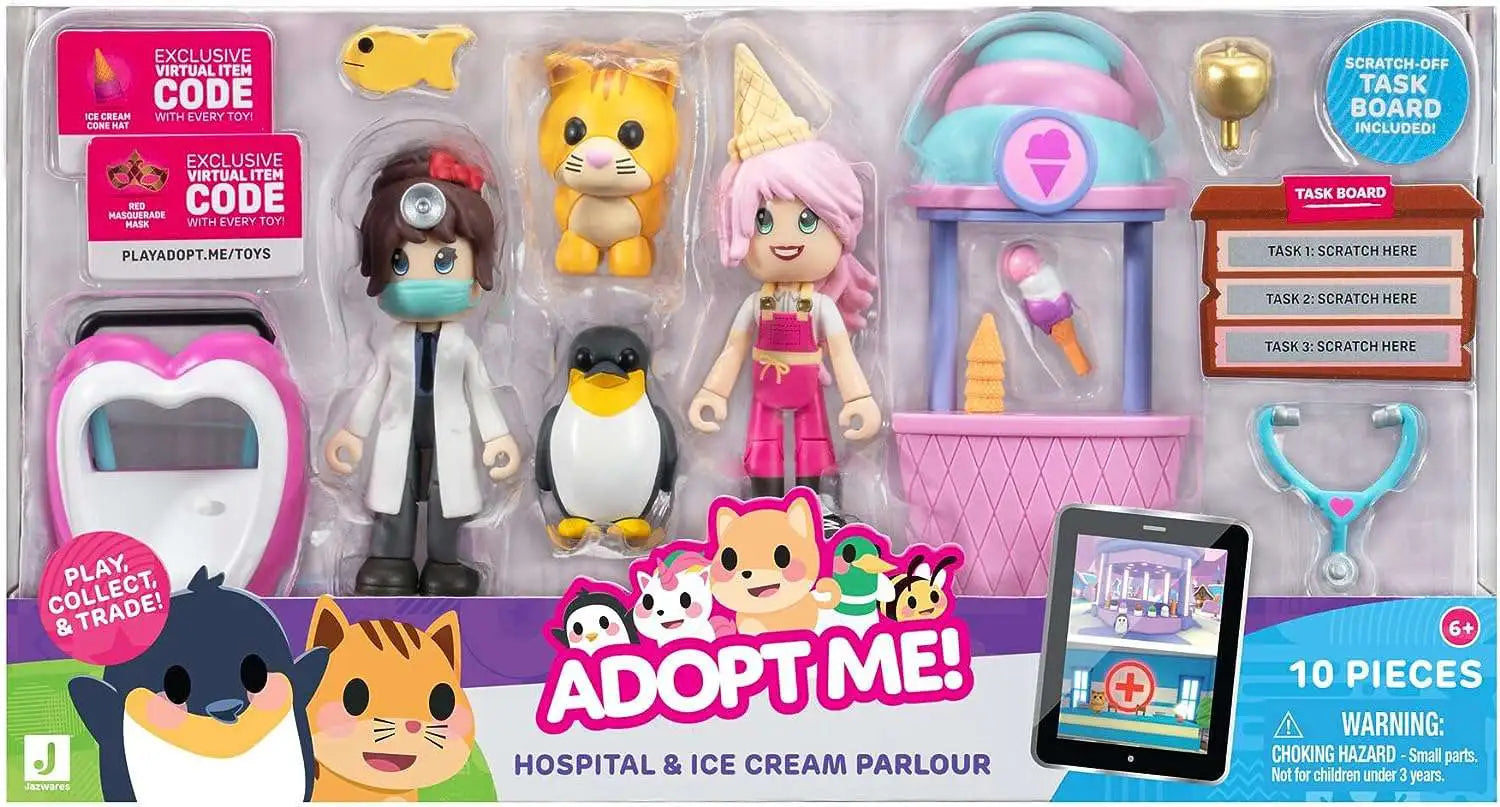 Adoptme Hospital & Ice Cream Parlour-ACTION FIGURES & PLAYSETS-JASWAR-191726707080