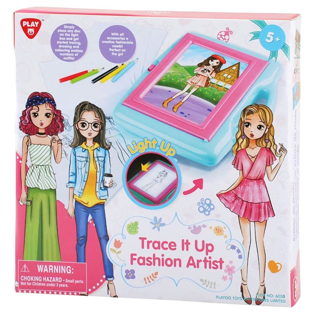 PLAYGO TRACE IT UP FASHION ARTIST B/O - 28 PCS by Play Go for kids - educational
