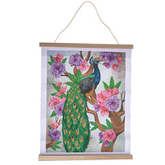 Peacock Peony, 35X45Cm Crystal Art Scroll