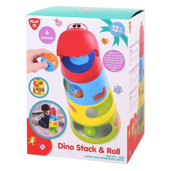PLAYGO DINO STACK & ROLL - 6 PCS by Play Go for kids - toys