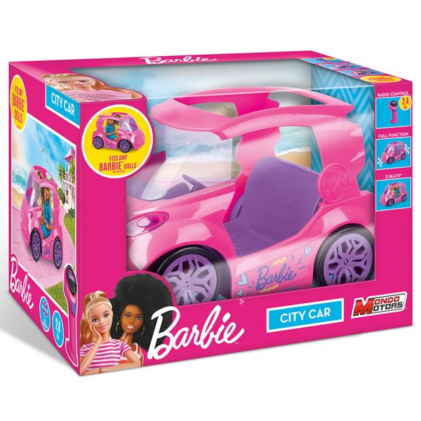 Barbie Rc City Car 2.4Ghz B/O-Cars & Vehicles-MONDO-8001011636983