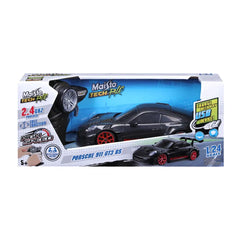 1:24 RC Premium - Porsche 911 GT3 RS - 2.4 GHz (USB rechargeable) 35M control range, 45 Min charge time, pistol controller