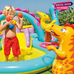 Intex Inflatable Dinoland Play Centre Pool-INTEX