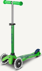 Micro Mini Deluxe Scooter With Led Wheels - Green & Blue-Ride-On & Scooters-Micro-7630053550417