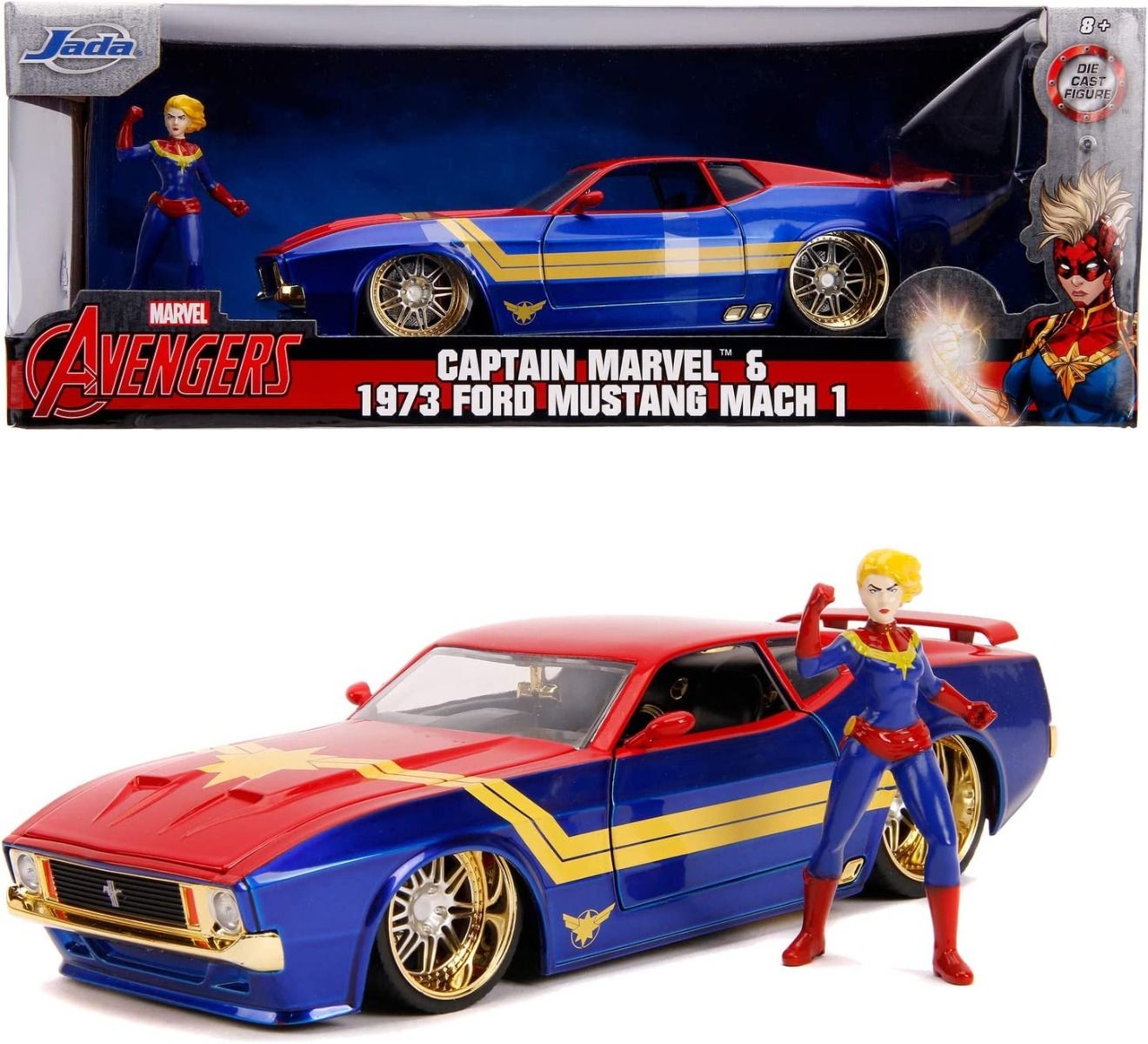 Jada - Marvel 1973 Ford Mustang Mach 1 1:24-JADA-4006333068669